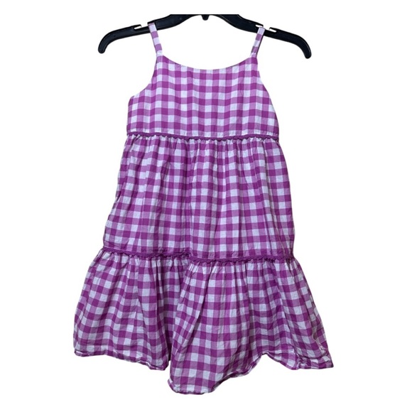 Janie and Jack Purple White Tiered Casual Sundress - Picture 1 of 10
